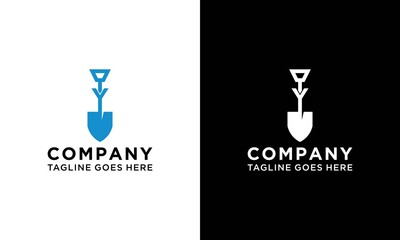 Shovel and initial letter Y logo, Garden, Botany, Nature, Seed, Plant Logo Design