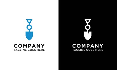 Shovel and initial letter O logo, Garden, Botany, Nature, Seed, Plant Logo Design