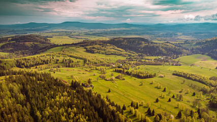 Polish Moutains - The Kłodzko Valley - is a cirque of the Sudetes mountain range that covers the central part of Kłodzko County in south-western Poland - obrazy, fototapety, plakaty