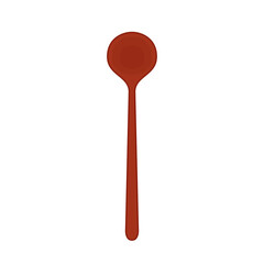 Spoon white background.  Wood spoon and  wood fork.