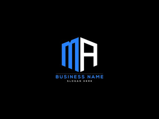 Letter MA Logo, creative ma m a logo icon vector for business - obrazy, fototapety, plakaty
