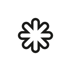 Asterisk sign icon for website and mobile UI design.