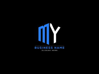 Letter MY Logo, creative my logo icon vector for business - obrazy, fototapety, plakaty