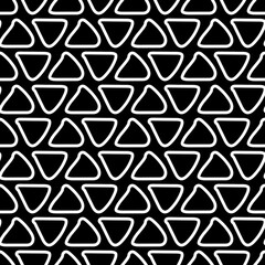 Abstract white triangle line patterns on dark background, Abstract vector wallpaper, Seamless pattern background.