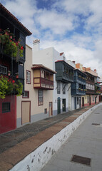 Fototapeta na wymiar traditional, aristocratic houses of Arab style, In the Canary Islands, La Palma