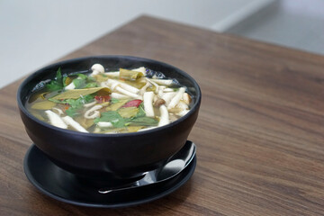 Mushroom and vegetable curry. in Thailand