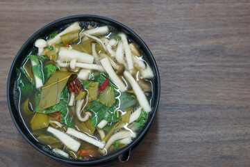 Mushroom and vegetable curry. in Thailand