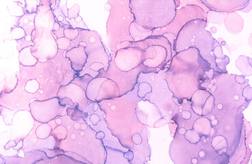 Bright Acrylic Liquid Resin Trendy Flyer. Pastel Creative Trendy Canvas Isolated Composition. Violet Textured Fluid Artwork Fluid