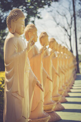 Guardians statues in buddhist temple