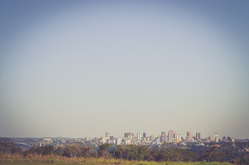 Ciudad del este skyline view