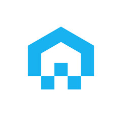House Pixel Digital logo icon template