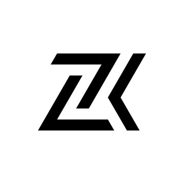 Letter ZK logo template