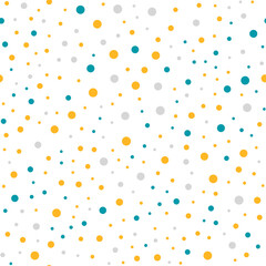 Colorful dotted seamless pattern polka dot random