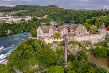 Fototapeta na wymiar Rheinfall Landscape View from above