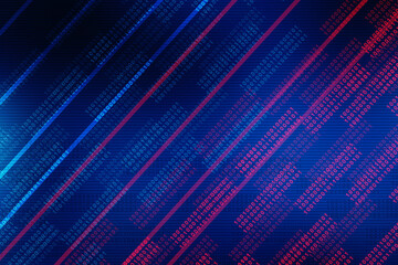 2d illustration Abstract futuristic electronic circuit technology background