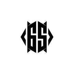 GS Logo monogram with shield shape designs template