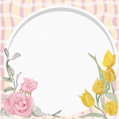 background with roses frame