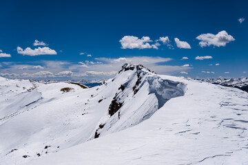 Epic Snow Capped Mountain Peak In Aspen Colorado