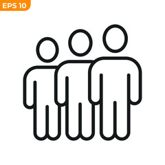Business team icon symbol template for graphic and web design collection logo vector illustration