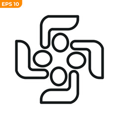 Obraz premium cooperation people icon symbol template for graphic and web design collection logo vector illustration