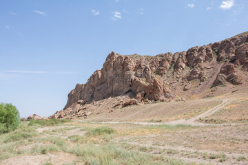 Granite rocks in the Ili river valley