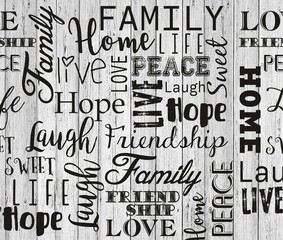 Wooden background with family words. wallpaper