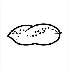Vector Peanut Icon, For Symbol and Logo