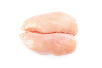 chicken fillet isolated on white background.