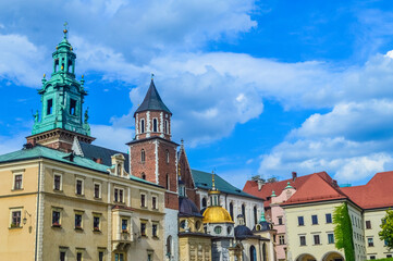 Fototapeta na wymiar The Wawel Cathedral of Krakow, Poland
