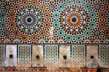 Traditional and handicraft zellige (tile) in Morocco