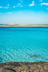 Cercles muraux Plage de La Pelosa, Sardaigne, Italie La belle plage de La Pelosa en Sardaigne