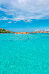 Fototapeta premium Amazing crystal clear waters of Maddalena Archipelago, Sardinia Italy