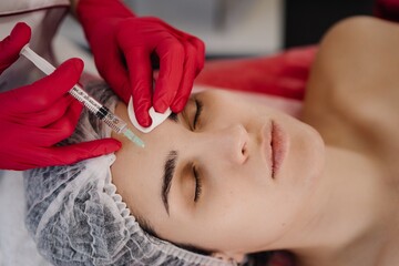 injection cosmetology procedures. High quality photo