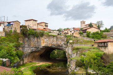 Fototapeta premium medieval town of orbaneja del castillo in merindades, Spain