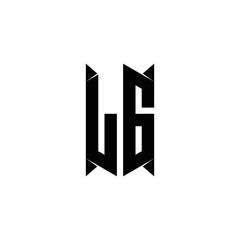 LG Logo monogram with shield shape designs template