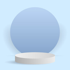 Abstract minimal blue product display  presentation in blue background ,podium display minimal, illustration 3d Vector EPS 10