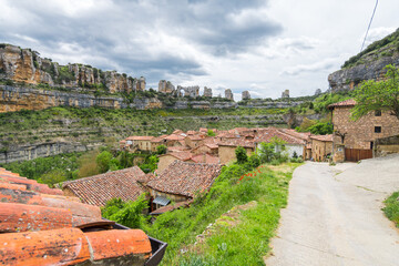 medieval town of orbaneja del castillo in merindades, Spain