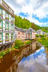 Best of the touristic village Monschau, Eifel region, Germany