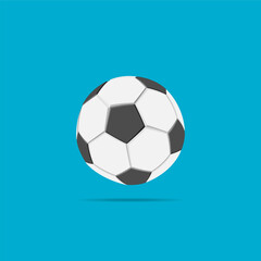 Soccer ball flat icon. Vector template