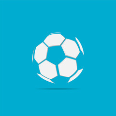 Fototapeta premium Soccer ball flat icon. Vector template