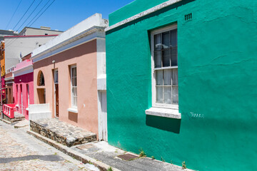 Colorful houses in Bo Kaap neighborhood, Cape Town, South Africa, Africa