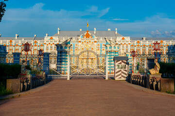 Catherine palace in Tsarskoe Selo (Pushkin), Saint Petersburg, Russia