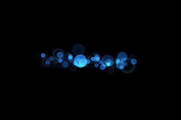 Bright blue sparkling particles. Background decoration.