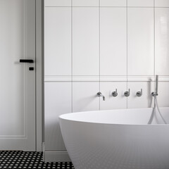 Luxurious freestanding bathtub