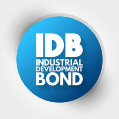 IDB - Industrial Development Bond acronym, business concept background