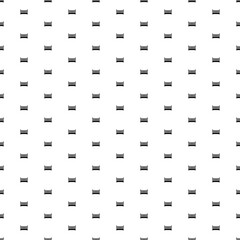 Square seamless background pattern from black baby cot symbols. The pattern is evenly filled. Vector illustration on white background