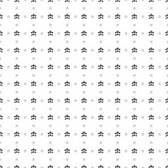 Square seamless background pattern from geometric shapes are different sizes and opacity. The pattern is evenly filled with black baby mobiles. Vector illustration on white background