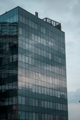 modern office building with sky