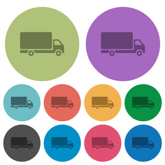 Freight car side view color darker flat icons