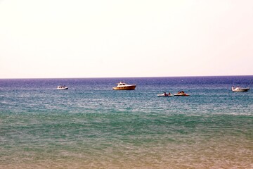 Fototapeta na wymiar Panorama Barche Cefalu' Coast